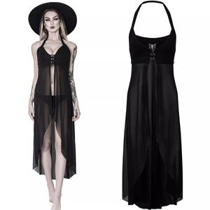 Killstar On the Eye Duster - S - Goth Asymmetrical Vest - Festival Wear